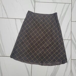 VIntage 90s Fall plaid Skirt by Lands End 10